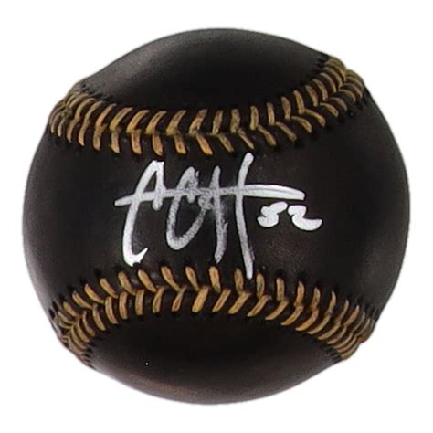 C C Sabathia Signed Oml Black Leather Baseball Jsa Pristine Auction