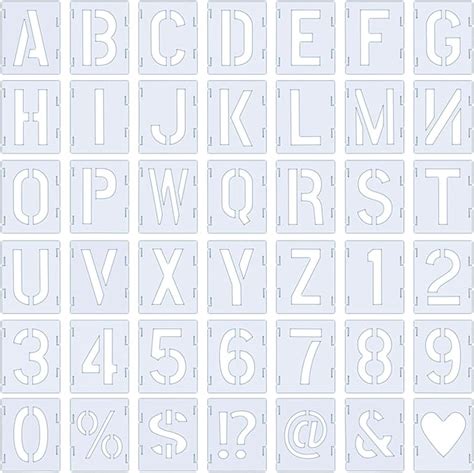 Amazon.com: Altsuceser 42Pcs Letter Stencils for Painting On Wood ...