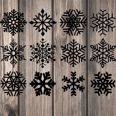 Snowflakes Svg Bundlesnowflake Svg Flake Winter Svgsnowflake Ornament Svg Christma