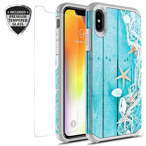 IPhone Xs Max Case With Tempered Glass Screen Protector KAESAR Slim