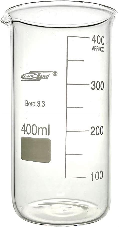 Drobne Akcesoria Medyczne Chemland Zlewka Szklana Wysoka 400Ml