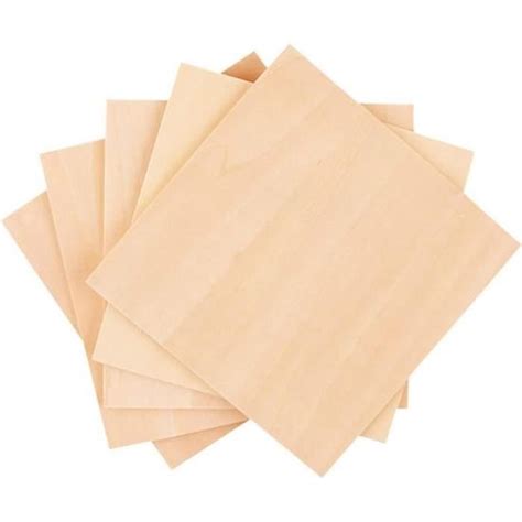 LATRAT Lot De 20 Feuilles De Bois De Balsa 100 X 100 X 1 5 Mm Mince