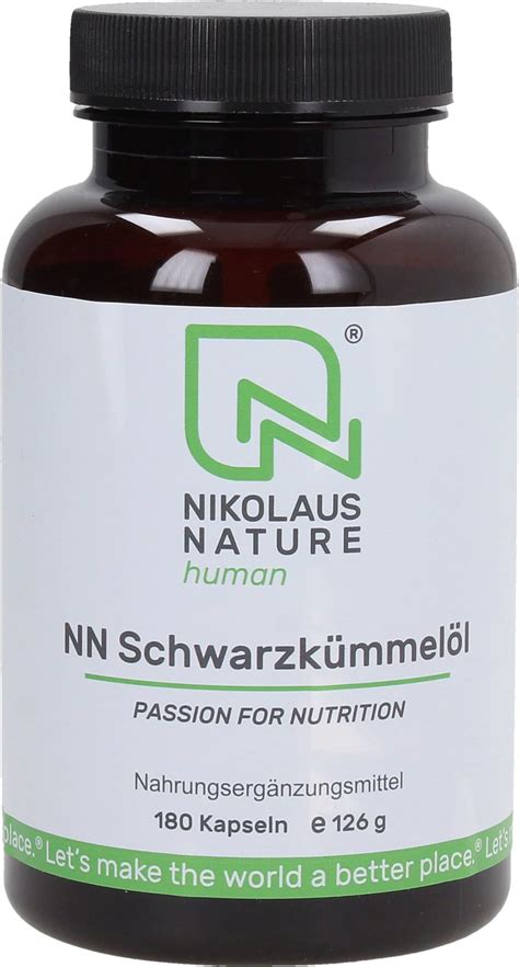 Nn Black Cumin Oil Capsules 180 Capsules Nikolaus Nature Vitalabo Online Shop Europe