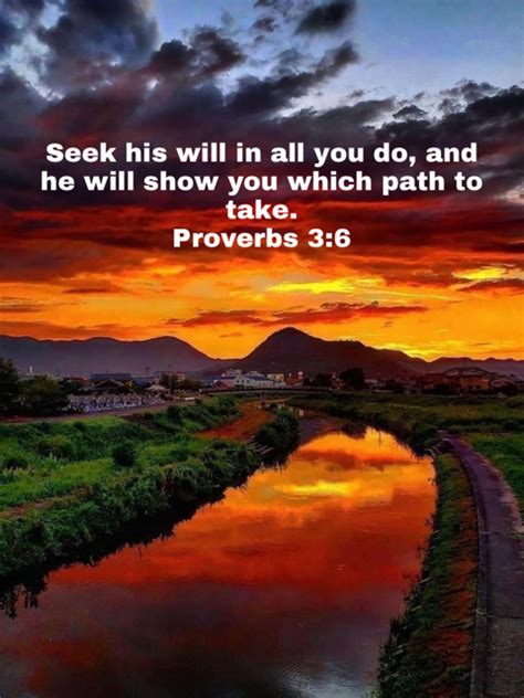 Proverbs 3 6 Seek His Will In All You Do And He Will Show You Which