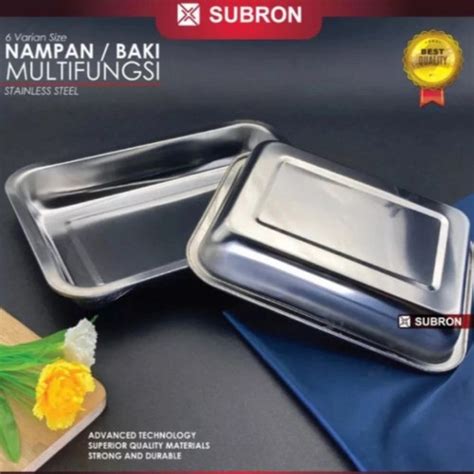 Jual SUBRON Nampan Baki Multifungsi Wadah Saji Makan Stainless 27 X