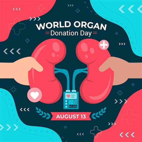 Free Vector Flat World Organ Donation Day Illustration