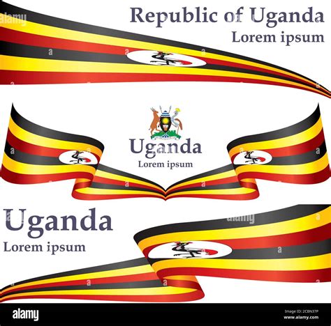 Flag Of Uganda Republic Of Uganda Template For Award Design An