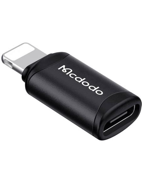 Mcdodo OT 7680 USB C Lightning Adapter Black