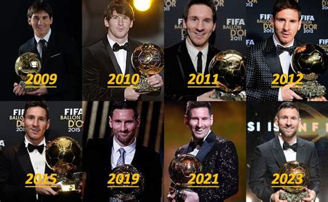 Uno por uno los 8 Balones de Oro que ganó Lionel Messi Messimanía