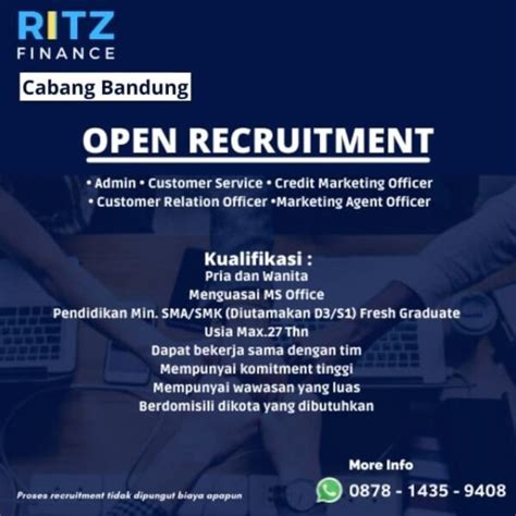 Loker Bandung Lowongan Kerja Bandung Lokerbandung Perusahaan Ritz