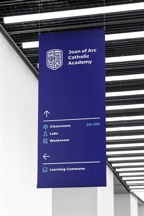 Joan Of Arc Catholic Academy Wayfinding Concept Design Logo Design