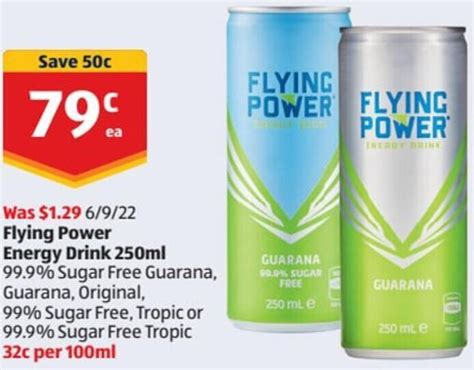 Flying Power Energy Drink 250ml Offer At ALDI