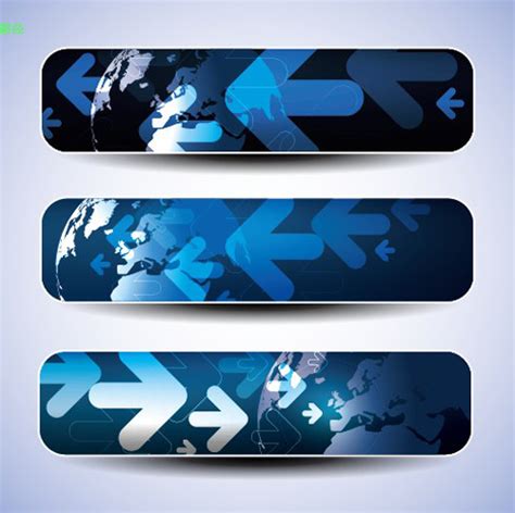 Blue concept banner vector graphic set Vectors graphic art designs in ...