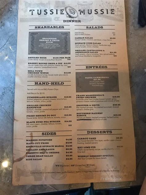 Menu Of Tussie Mussie In Knoxville TN 37916