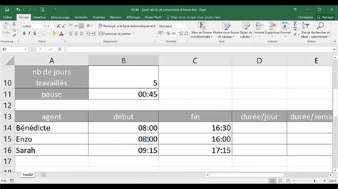 Ntroduire 56 Imagen Formule Excel Pour Transformer Des Minutes En