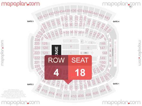 Jacksonville Everbank Stadium Detailed Interactive Seating Chart With