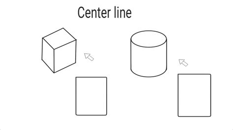 Orthographic Projection Exercise 2 Hidden Lines And Center Lines