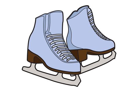 Blue Ice Skating Shoes Illustration Graphic By Hijaudaun Creative Fabrica