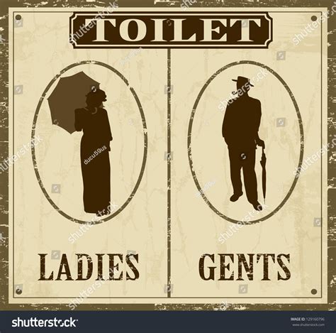 4,532 Vintage toilet sign Stock Vectors, Images & Vector Art | Shutterstock