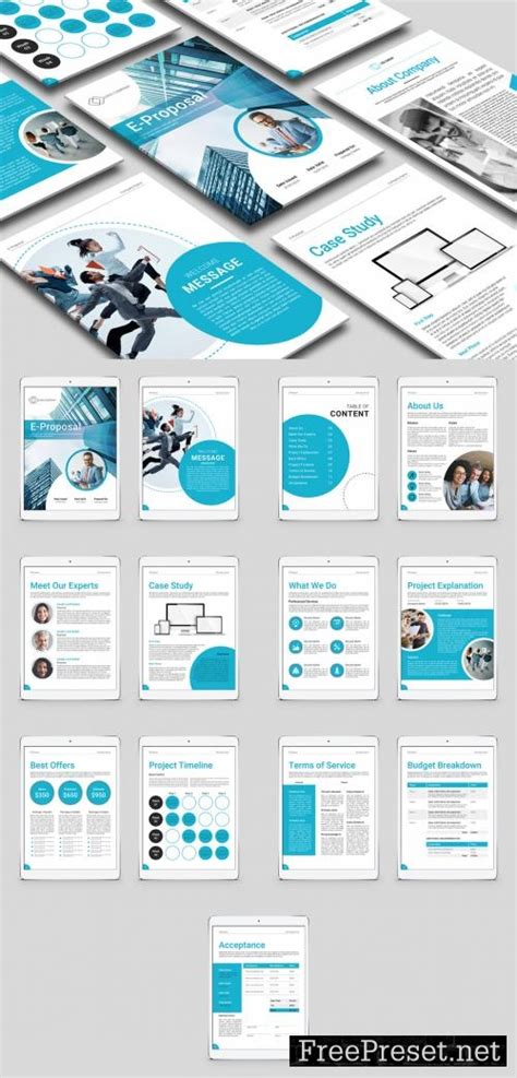 Adobe Stock Digital Proposal Layout With Blue Accents 271994991