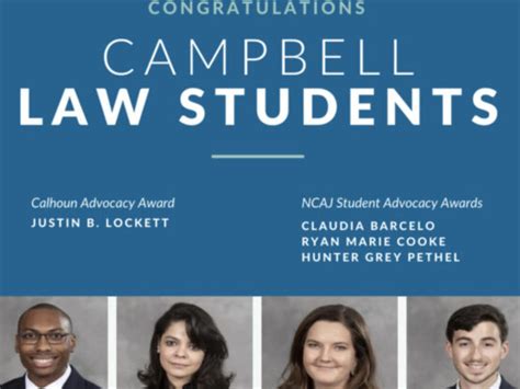 Ncaj Recognizes Four Campbell Law Graduates With Awards Blogs