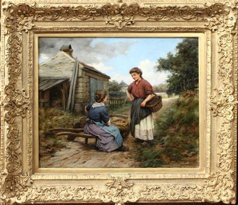 Ernest Chateignon Village Gossips Painting At 1stdibs