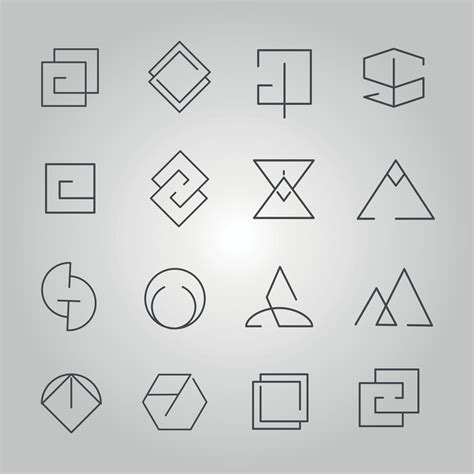 Black minimalist logo collection 2485797 Vector Art at Vecteezy