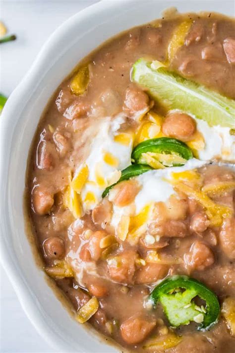 Traditional Tejano Pinto Beans Slow Cooker The Food Charlatan My