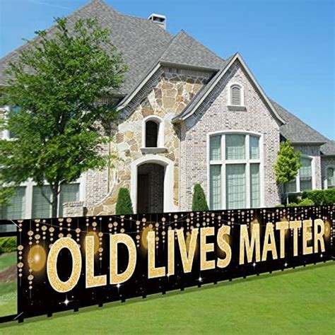 Amazon Old Lives Matter Birthday Banner Decorations For Men Black