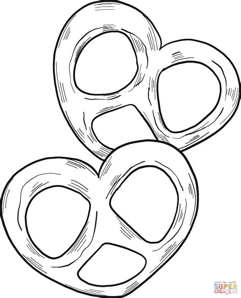 Pretzel Coloring Page Sketch Coloring Page