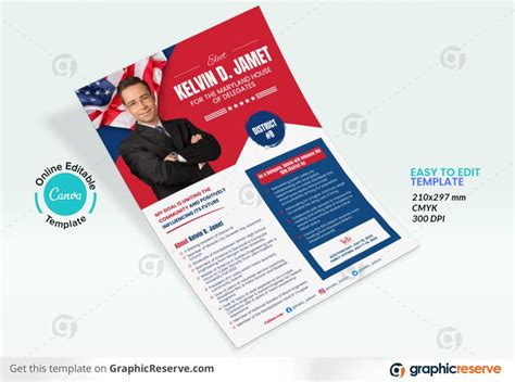 Political Election Voting Flyer (Canva template) - Graphic Reserve