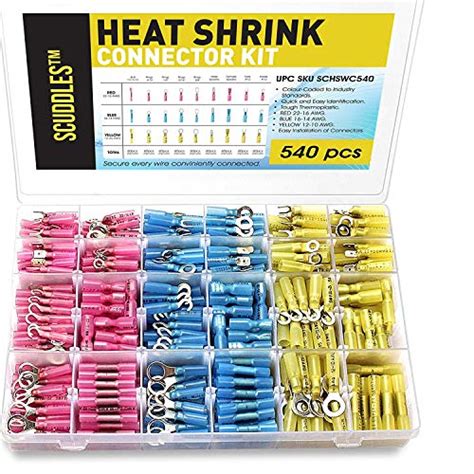 Pcs Heat Shrink Butt Connectors Kit Insulated Waterproof Electrical