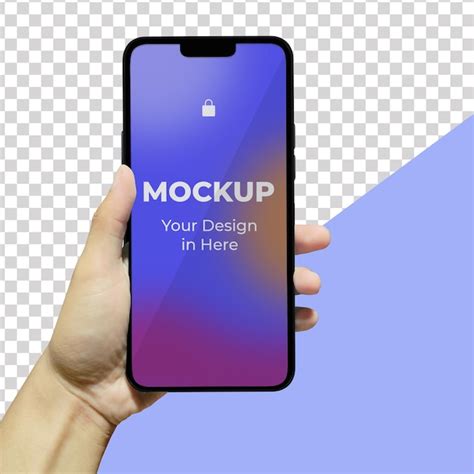 Premium PSD | Hand holding phone mockup