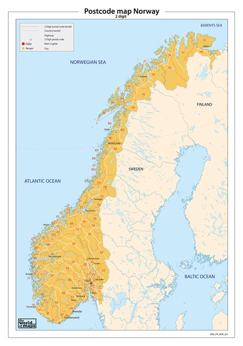 Provincies Noorwegen Kaart Vogels