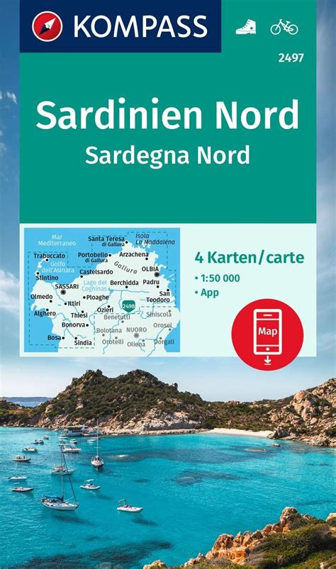 Kompass Wanderkarten Set Sardinien Nord Sardegna Nord Karten