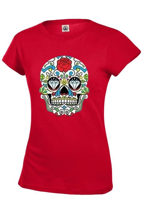 Sugar Skull T Shirt Women Size By Kickingapparel On Etsy