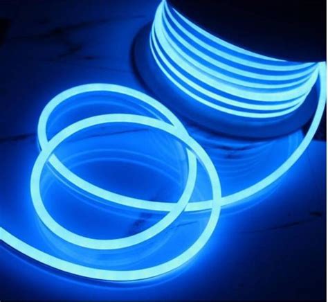 Mangueira Neon De Led Flex Vel Rolo Metros Azul Benluz