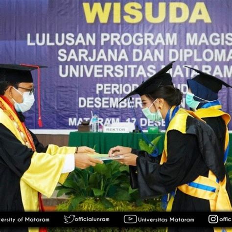 Gelar Wisuda Program Magister Sarjana Dan Diploma Rektor Unram Dorong