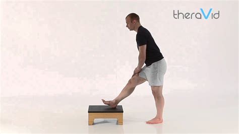 Seated Hamstring Stretch With Foot On Step Youtube