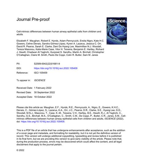 Pdf Cell Intrinsic Differences Between Human Airway Epithelial Cells