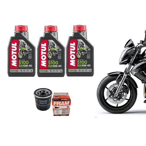 Óleo 3L Motul 5100 10W40 Filtro De Óleo Fram Ph6017 Submarino