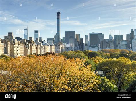 Luftbild Vom Central Park Im Herbst In New York City Stockfotografie