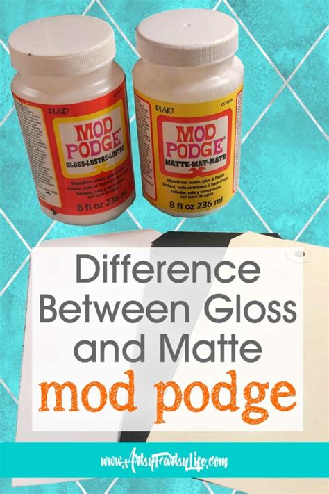 The Difference Between Matte And Gloss Mod Podge In Collage Art Artsy