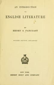 An Introduction To English Literature Pancoast Henry Spackman