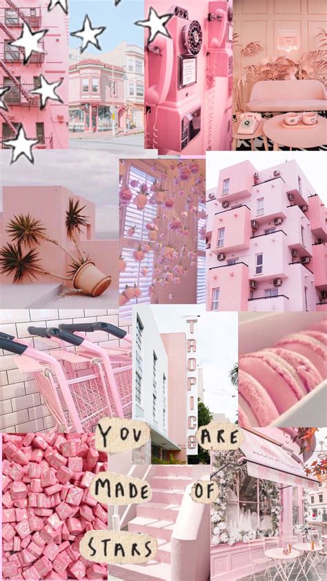 Pastel Pink Aesthetic Wallpaper Collage