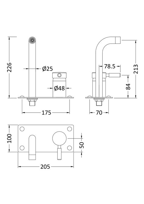 Hudson Reed | Tec Single Lever | Taps | Wall Mounted Basin Bath Filler