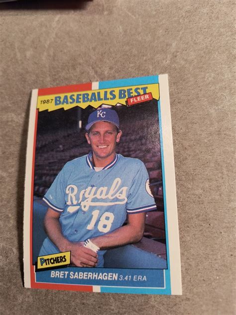 Mavin BRET SABERHAGEN 1987 FLEER BASEBALLS BEST SLUGGER AND PITCHERS