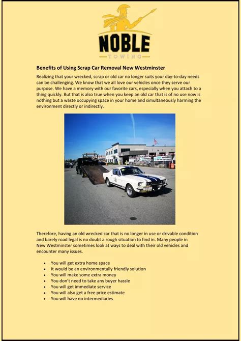 Ppt Benefits Of Using Scrap Car Removal New Westminster Powerpoint