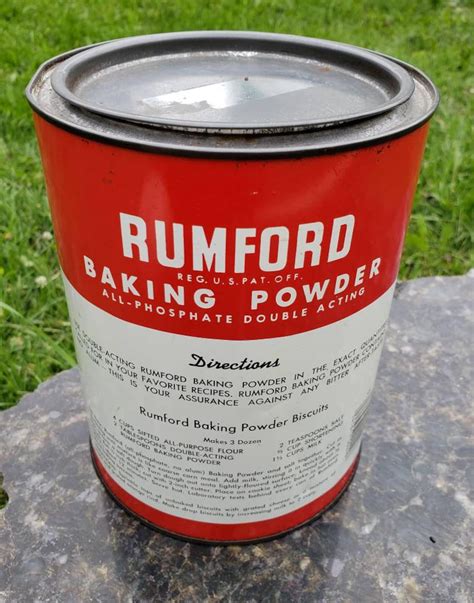 Rumford Baking Powder 5 Lb Antique Tin Vibrant Chic Piece Of Etsy