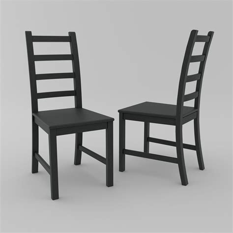 Black Woodenchair Kaustby 3d Model Cgtrader